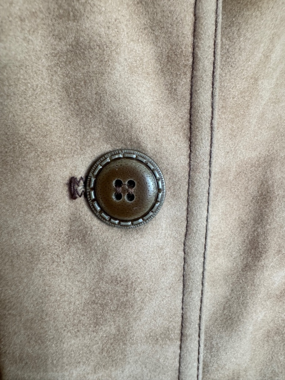 VINTAGE 70s Ample Jacs California Brushed Suede Style Cotton Jacket Groovy Retro - Picture 9 of 11